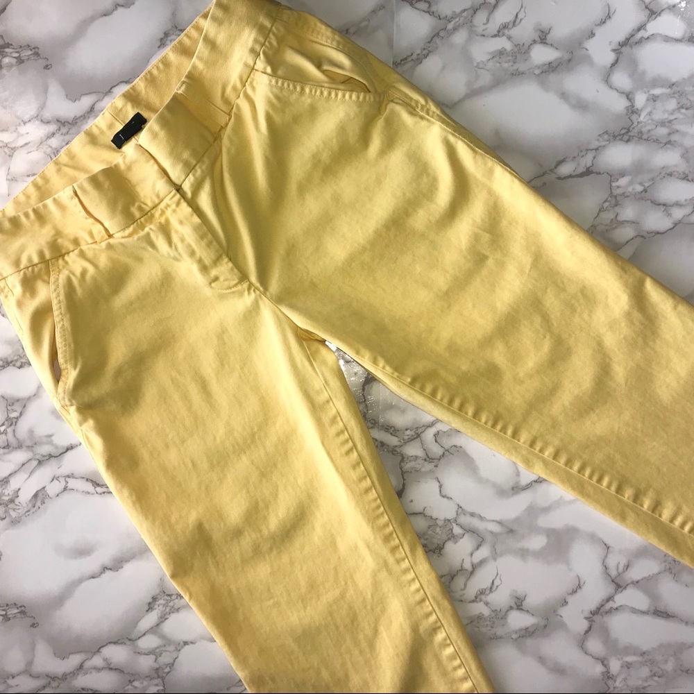 J. Crew Yellow Favorite Fit Cotton Pants